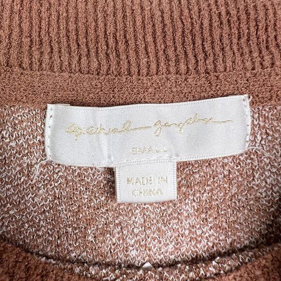 Spiritual Gangster Gemma Sweater Wavy Checkered Tan White Pullover Boxy SMALL - Picture 3 of 6